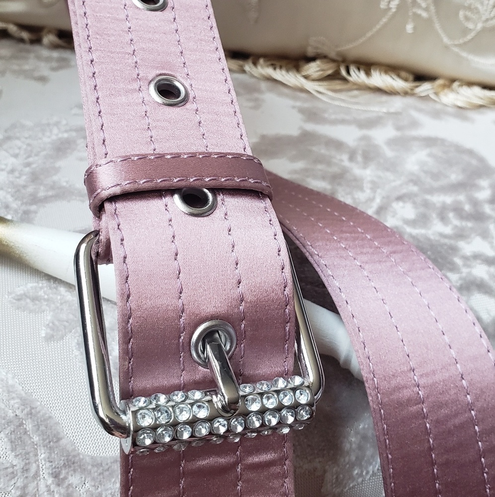Satin Rhinestone Belt - Picture 5 of 8